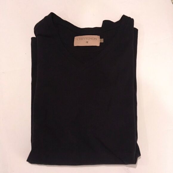 Men’s Short Sleeve Black ‘Chevignon’ T-Shirt, 100% Cotton, Size L - Picture 1 of 7